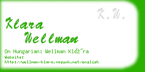 klara wellman business card